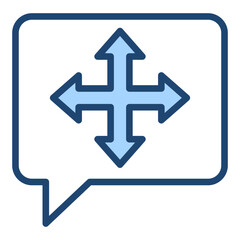 Obraz premium Guidance Blue Icon