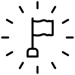 Independence Outline Icon