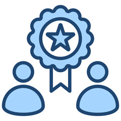 Commitment To Success Blue Icon