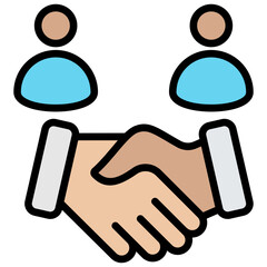 Partnership Outline Color Icon