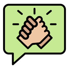 Support Outline Color Icon