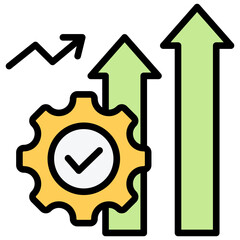 Operational Efficiency Outline Color Icon