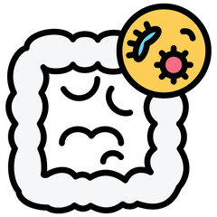Microbiome Outline Color Icon