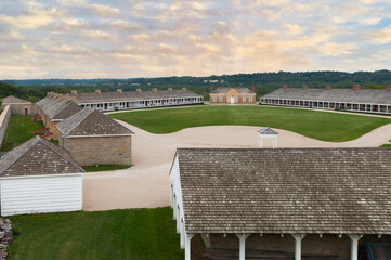 Inner Yard of Historic Ft Snelling in St Paul, Minnesota