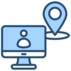 Remote Onboarding Blue Icon