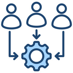 Distributed Team Blue Icon