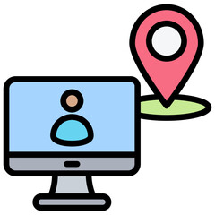 Remote Onboarding Outline Color Icon