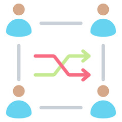 Crossfunctional Teams Flat Icon