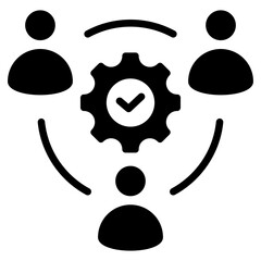 Teamwork Glyph Icon