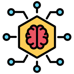 Artificial Intelligence Outline Color Icon