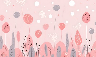 Fototapeta premium cute pattern with pink pastel colours for a background,generation AI 
