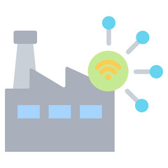 Industrial Internet Of Things Flat Icon