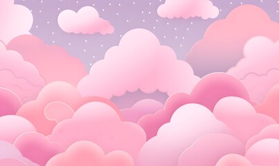 cute pattern with pink pastel colours for a background,generation AI 