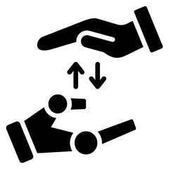 Digital Transformation Glyph Icon