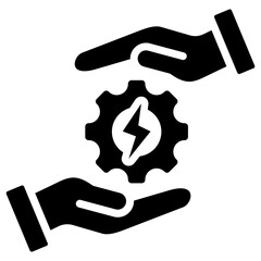 Energy Efficiency Glyph Icon