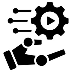 Automation Technology Glyph Icon