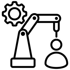 Collaborative Robots Outline Icon