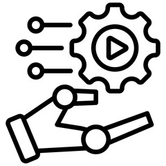 Automation Technology Outline Icon