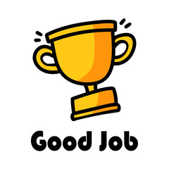 gold trophy cup icon design