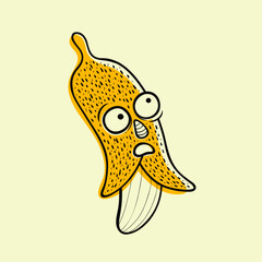 banana looking up design vector