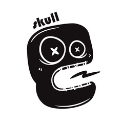 Naklejka premium skull and crossbones design vector