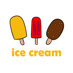 ice cream illustration design vector