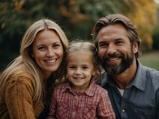 Fototapeta premium portrait photograph of a happy family
