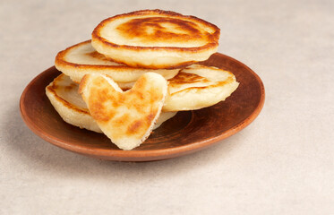 delicious and mouth-watering pancakes on plates