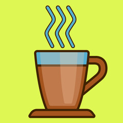 The Cup Of Coffee. Vector Illustration. 