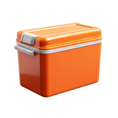 Bright Orange Storage Box for Versatile Use Isolated on transparent background
