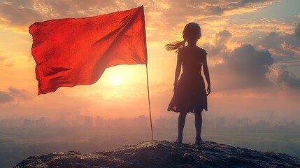  "Joyful Child Flying a Colorful Kite on a Windy Hilltop with Rolling Green Fields Below"