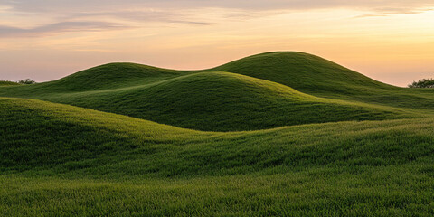 Sunset over Rolling Grass Hills