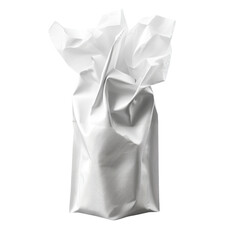 Crumpled White Paper Pack on Isolated Isolated on transparent background