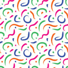 Vibrant Brushstroke Seamless Pattern