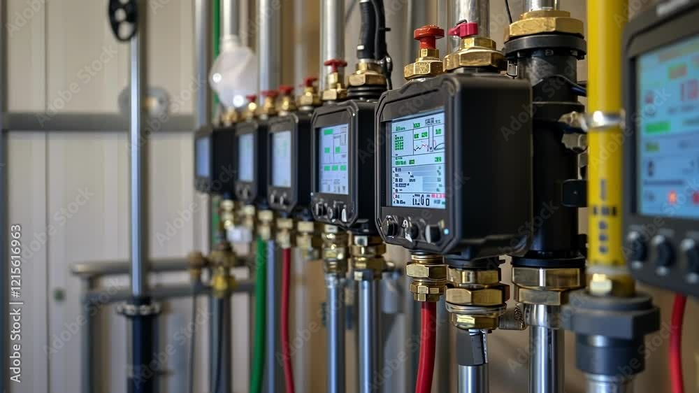 Poster electronic control units are displaying real time data and parameters, contributing to efficient pro