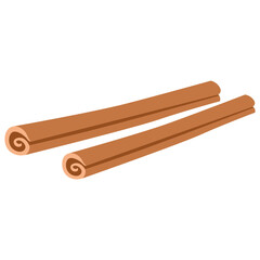 cinnamon sticks isolated on white background