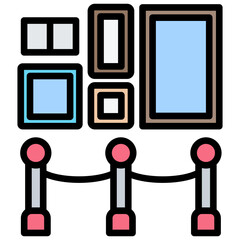 Exhibit Layout Outline Color Icon