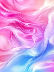 Obraz premium Colorful abstract fabric waves in pink and blue