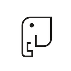 Logo minimalist elephant unique design