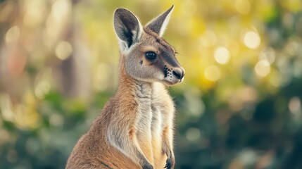 Fototapeta premium Daytime resting kangaroo in habitat