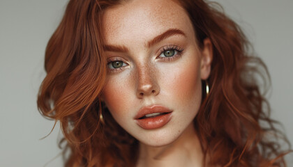 Fototapeta premium A beautiful woman smiling, realistic photo, natural lighting.