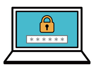 ノートパソコンのセキュリティ画面