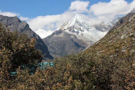 Image from the trekking experience to Paron Lake at Huascaran National Park, Cordillera Blanca Range in Ancash, Peru.