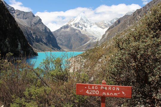 Image from the trekking experience to Paron Lake at Huascaran National Park, Cordillera Blanca Range in Ancash, Peru.