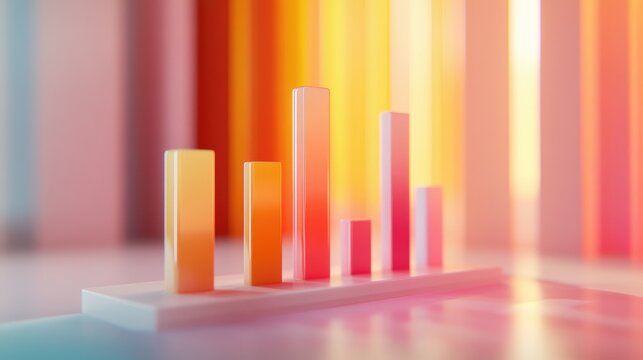 A close-up shot of a D bar chart illustrating sales growth over a quarter, with animated bars rising and detailed labels, capturing the essence of business performance and data visualization.