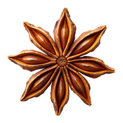 Star Shaped Spice Isolated on White Isolated on transparent background