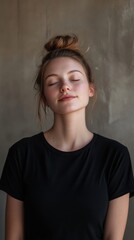 Serene Woman Portrait: Inner Peace and Tranquility