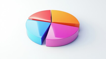 A dynamic D pie chart illustrating survey results, with animated segments expanding and retracting, set against a clean white background to emphasize clarity and engagement in data presentation.