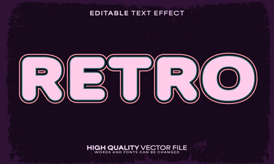 Retro classic text effect, editable text effect and vintage 3d font style bold shadow oldschool poster design
