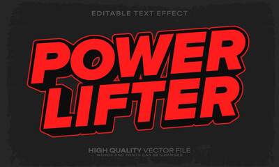 Sport text effect, editable text effect and gym 3d font style bold shadow fitness poster design